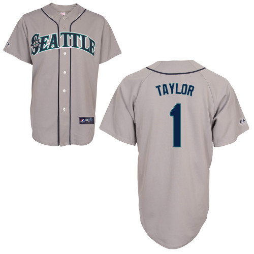 Chris Taylor #1 mlb Jersey-Seattle Mariners Women's Authentic Road Gray Cool Base Baseball Jersey